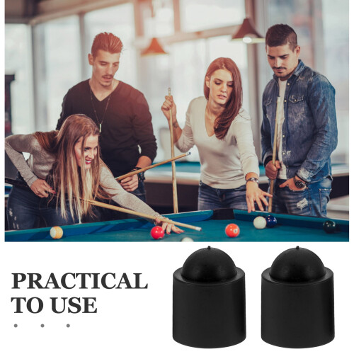 10Pcs Pool Tip Protector Cylindrical Rubber Black for Play and Transport 2