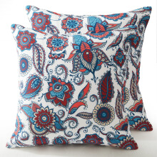 Conjunto de 2 almofadas impermeáveis para exterior, 45x45cm, com bordado floral, almofadas decorativas com enchimento, compatíveis com pátio e