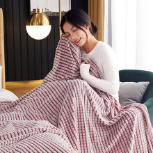 CheAAlet Cooling Cotton Flannel Queen Blanket – Lightweight Bamboo Rayon Throw for Hot Sleepers, Teal Blue, 70x100cm