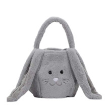 Panier de Pâques en peluche avec lapin pour enfants – Longues oreilles, sac à œufs personnalisé, compatible avec la décoration et les bonbons