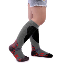 Chaussettes thermiques en laine pour enfants KaiXunRui avec crampons antidérapants – Compatibles avec les chaussures de ski, maintien de la