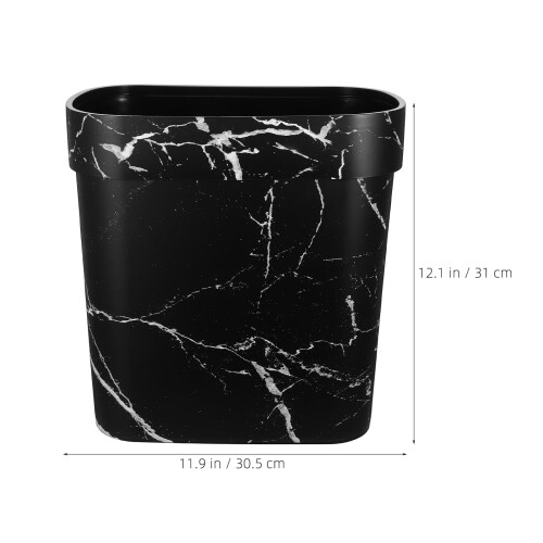 Modern Oval Trash Can Plastic Narrow Garbage Bin Stain Resistant for Homeowners 1Set 1