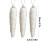 Christmas ornament white foam tree pendant with glitter 6