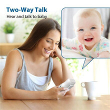 Baby Audio Monitor 2-Way Talk Baby Intercom Wireless Night Light Home Child Safety Device 2.4GHz US-Plug