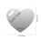 Heart Shaped Flower Greeting Card White 3