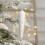 Christmas ornament white foam tree pendant with glitter 1 4