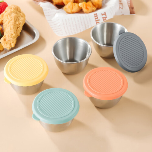 Επαναχρησιμοποιήσιμο, αδιάβροχο δοχείο κέτσαπ από ανοξείδωτο ατσάλι για 1