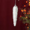 Christmas ornament white foam tree pendant with glitter 5