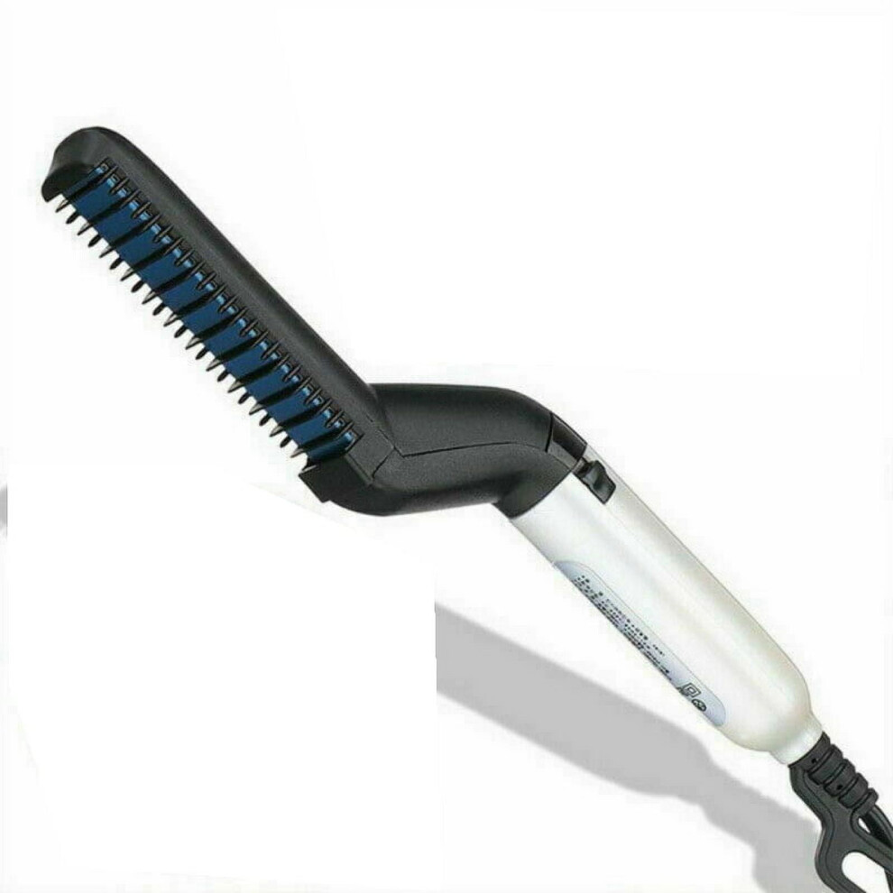Men's Fast Heated Beard Hair Straightening Heat Brush Comb Straightener