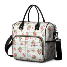 Pioneer Flower Floral Print izolovaná nepropustná taška na oběd pro ženy – do práce, na pláž, na cestování, na piknik, do kempování