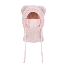 Passamontagna per bambini con orecchie d'orso, maschera viso/cappuccio in un unico pezzo foderato in pile con sciarpa, caldo accessorio invernale per