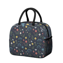 Borsa termica da donna con stampa floreale – A prova di perdite, portatile per lavoro, spiaggia, viaggi, picnic, campeggio