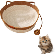 Stimulicat Cat Bed Cotton Rope Foldable Scratchable Brown