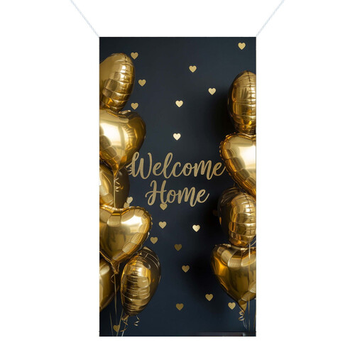 Rode kerstdeurbanner 35x71 inch 1