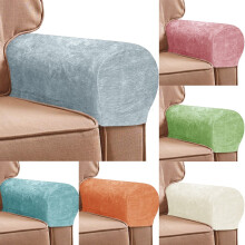 Samt-Stretch-Armlehnenbezüge für Stühle und Sofas, elastische, rutschfeste Möbelschoner, waschbarer Sesselüberzug für Relaxsessel und Couch