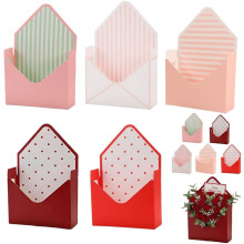 Valentine Envelope Box – Red Love Letter Design, Floral
