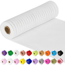 Decoratief gaaslint - 25 cm x 9 meter per rol. Metallic folie gaaslint voor kerst, Valentijnsdag, paaskransen en huisdecoratie.