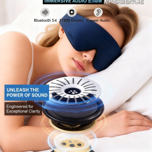 Ασύρματα ακουστικά Bluetooth με μάσκα ύπνου 2