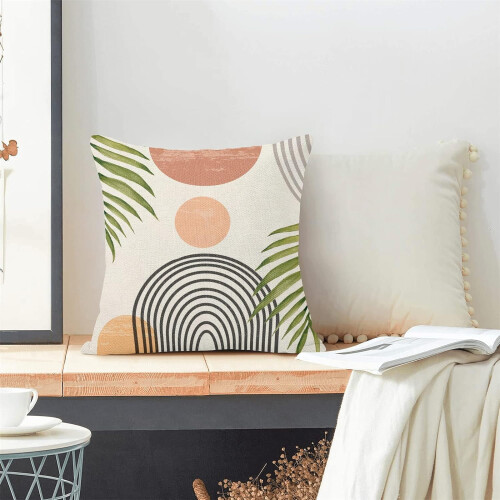 Boho Putetrekk 20x20 Lin Sett med 2 2