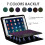 Teclado Bluetooth 2 em 1 com touchpad, retroiluminação de 7 cores e capa de couro para tablets de 9" a 11" — compatível com iPad, Android e 3