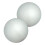 Set van 2 schuimrubberen knutselballen van 18 cm, wit. 3