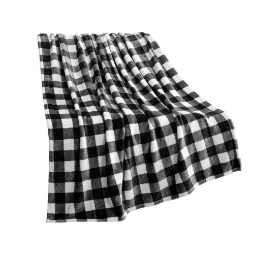 Christmas Throw Blanket Flannel Red Festive Design 1