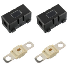 Portafusibili AMI/Midi da 80 Amp e fusibili Midi ad alta corrente con fissaggio a bullone da 80 A per auto, camion e veicoli (confezione da 2)