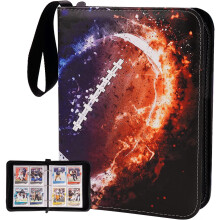 Pasta para Cartas Compatível com Cartas de Futebol, MTG e TCG – Capacidade para 400 Cartas Padrão, 50 Páginas Removíveis