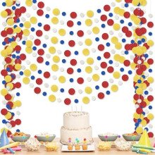 10 guirnaldas de papel con puntos brillantes de colores – Decoración para Navidad, cumpleaños y Halloween, ideal para la decoración de coches y
