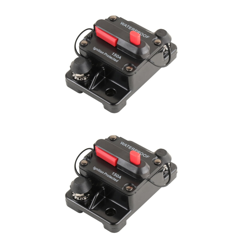 Set Of 2 Manual Reset Circuit Breaker Switchable High Amp Black 9193271595359