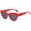 Retro cat eye solbriller til kvinder med plastikstel 1