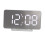 Digital Alarm Clock Bedside Round LED Decor Student Office Silver 5