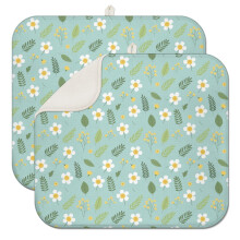 Covoraș de uscare a vaselor din microfibră Pioneer cu imprimeu floral, pachet de 1 buc., ultra absorbant, 40x45 cm