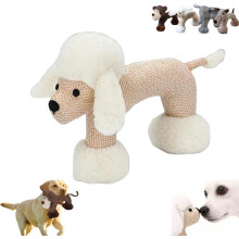 Linen Safari Companions, Squeaky Dog Chew Animals, Durable Linen Fabric, for Small Medium Dogs, Relieve Boredom and Anxiety in Dogs (Sheep)