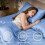 Σετ σεντόνια Twin XL Satin – 3 τεμάχια σεντόνια σε γαλάζιο χρώμα με βαθιές τσέπες, 3