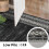 Washable area rug black geometric 5x7 ft 4