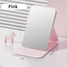 Miroir de maquillage pliable MINI pour femme, miroir de poche portable de haute qualité, miroir simple face, design créatif pour femmes, couleur