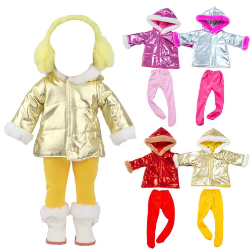 Conjunto de roupas para boneca de 45 cm (18 polegadas) em tecido multicolorido 1