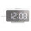 Digital Alarm Clock Bedside Round LED Decor Student Office Silver 2