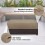 Capa para mesa de centro retangular pequena para área externa, resistente a raios UV e à prova d'água, compatível com mesas de 122 x 71 x 41 cm 3