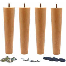 10 inch Solid Wood Furniture Sofa Chair Ottoman Dresser Coffee Table Cabinet Couch Legs Heavy Duty(10" Straight Set of 4)