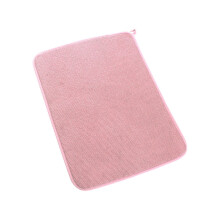 Alfombrilla escurridora de platos para cocina, 30 x 38 cm, de microfibra, superabsorbente, color rosa.