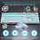 Conjunto de teclado e mouse mecânicos com 34 modos de iluminação, estilo punk retrô e conexão USB com fio para Windows e Mac. Presente de Natal 6
