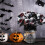 Kytice černých hedvábných růží Halloween 12 ks 4