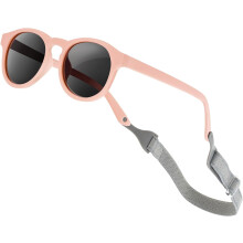 Baby Sunglasses with Strap, Pink, for Kids 0-3 Years
