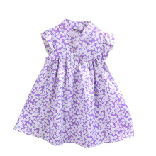 Vestidos casuales para niñas, vestido estampado para niñas, vestido de princesa, vestido de verano para niñas, vestido sin mangas con cuello