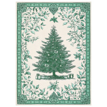 Christmas Washable Rug 4x6, Soft Low-Pile Green Tree Design, Non-Slip for Living Room, Bedroom & Dining Room