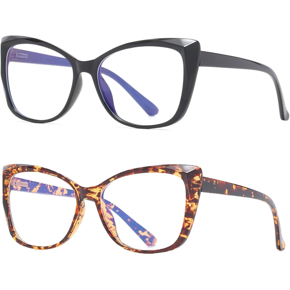 Cat-Eye Reading Glasses for Women & Men â 2 Pack