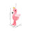 Lindo flamingo de pelúcia realista, macio e perfeito para decoração. 18 cm (7 polegadas) 7