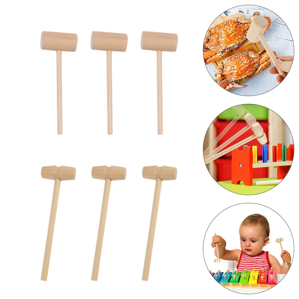 Miniature Wood Mallets Small Craft Hammer 50Pcs For Crab Eating And Restaurant Use 9152228168060